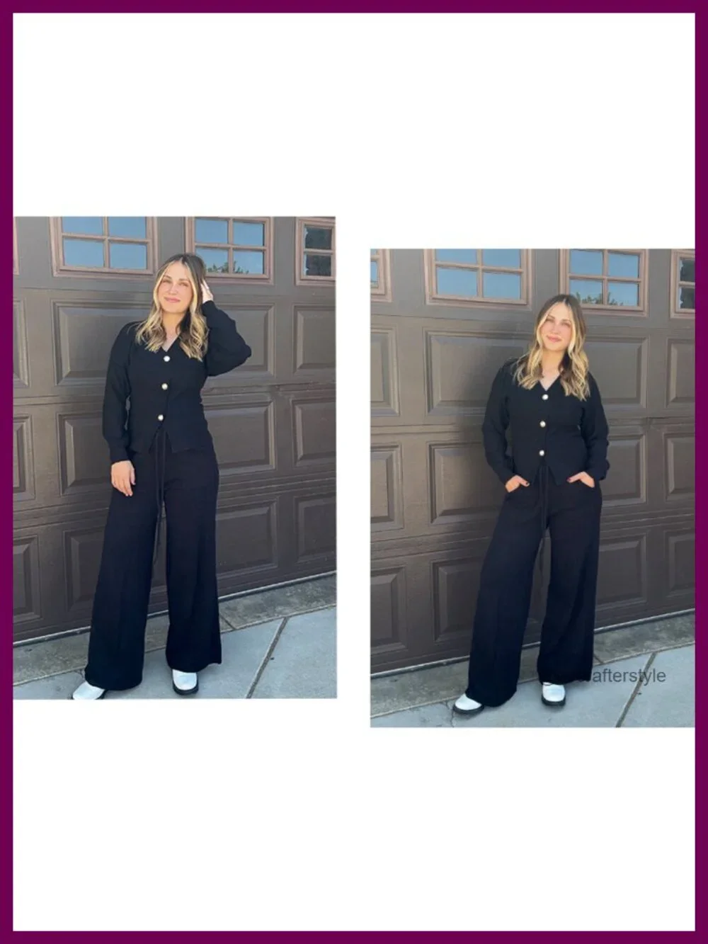 ECOWISH Cropped Cardigan Sweaters for Women Long Sleeve V Neck Button Down